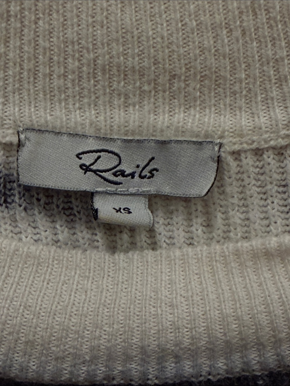Rails Black and White Zebra-Stripe Crewneck Sweater - Picture 2 of 8